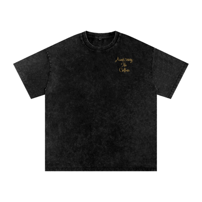 Snow Washed Oversized GIVEN — Luke 12:48 Black Angel